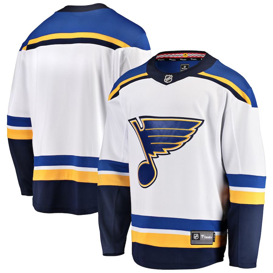 Men St. Louis Blues Fanatics Branded White Breakaway Away NHL Jersey